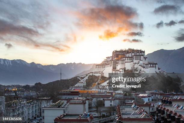 potala palace in lhasa, tibet, china - lhasa stock pictures, royalty-free photos & images