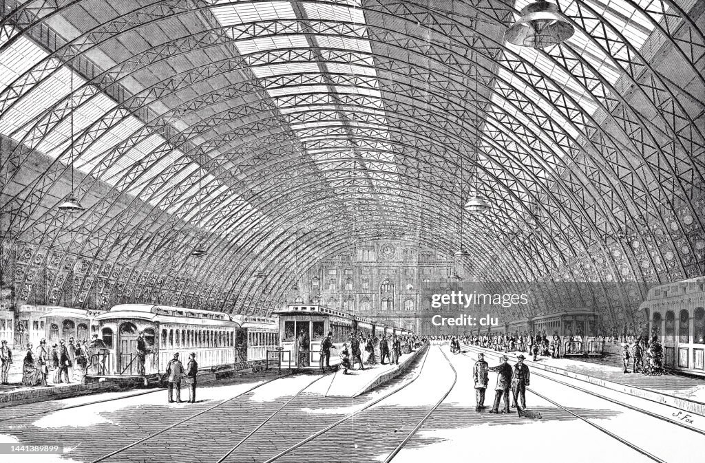 New York City, Grand Central Station, inside, 1872