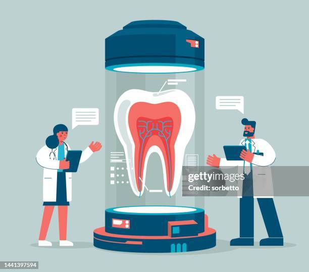 dental care - analyzing - mouthwash stock illustrations