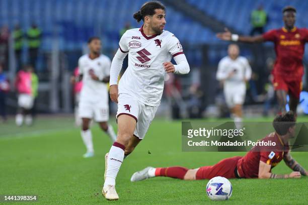 The Torino player Ricardo Rodriguez during the match Roma v Torino at the Stadio Olimpico. Rome , November 13rd, 2022