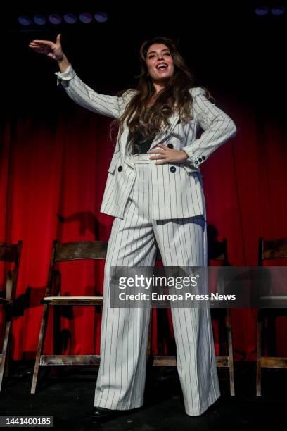 Solea Morente poses during the presentation of her show 'Calle del Aire', at the Ambigu del Teatro Pavon, on 14 November, 2022 in Madrid, Spain. The...