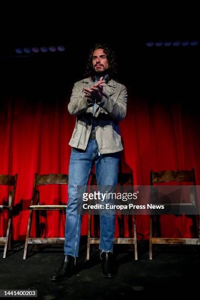 Kiki Morente poses during the presentation of his show 'Calle del Aire', at the Ambigu del Teatro Pavon, on 14 November, 2022 in Madrid, Spain. The...