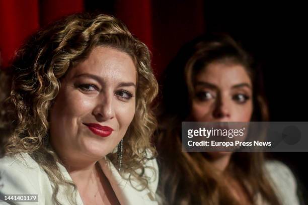 Estrella and Solea Morente during the presentation of their show 'Calle del Aire', at the Ambigu del Teatro Pavon, on 14 November, 2022 in Madrid,...