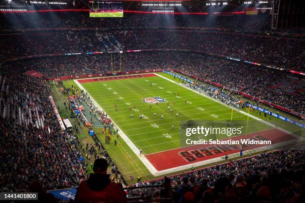 General view of the inside of the stadium in the third quarter during the NFL match between Seattle Seahawks and Tampa Bay Buccaneers at Allianz...