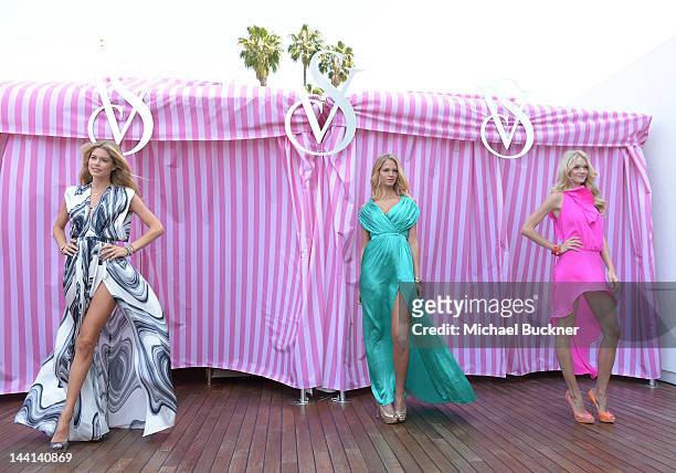 Models Doutzen Krose, Erin Heatherton and Lindsay Ellingson attend the Victoria's Secret Summer 2012 What is Sexy? Launch at Mr. C Beverly Hills on...
