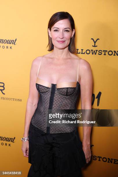 Wendy Moniz attends the premiere for Paramount Network's "Yellowstone" Season 5 at Hotel Drover on November 13, 2022 in Fort Worth, Texas.