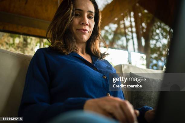 working from home while traveling - southern brazil stock pictures, royalty-free photos & images