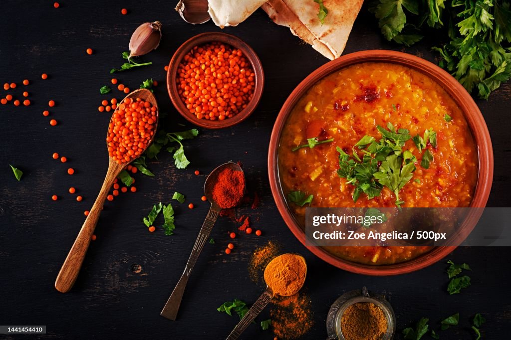 Indian Dal Food Traditional Indian Soup Lentils Indian Dhal Spicy High