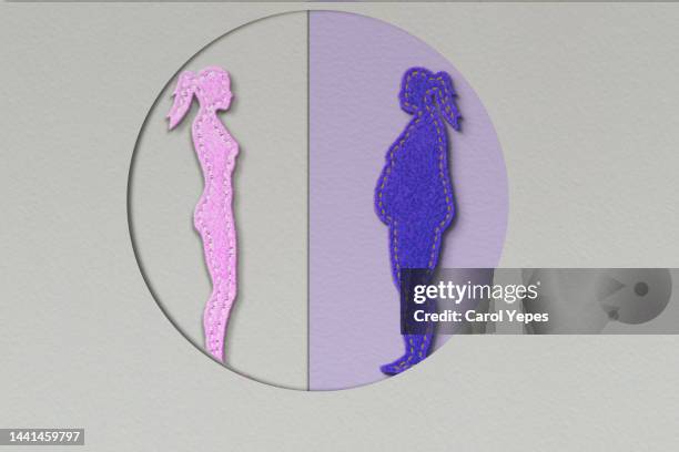 after before diet - bulimie stock-fotos und bilder