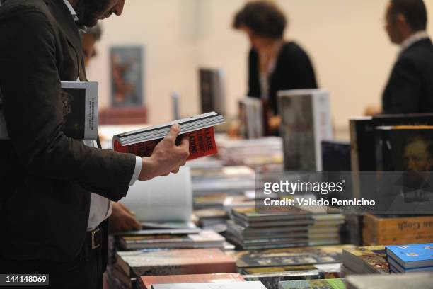 May 10: Atmosphere during the 2012 International Book Fair of Torino on May 10, 2012 in Turin, Italy.