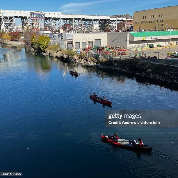 Views of the Gowanus neighborhood, where dozens of large construction projects along the Gowanus Canal are rapidly changing the once industrial and...