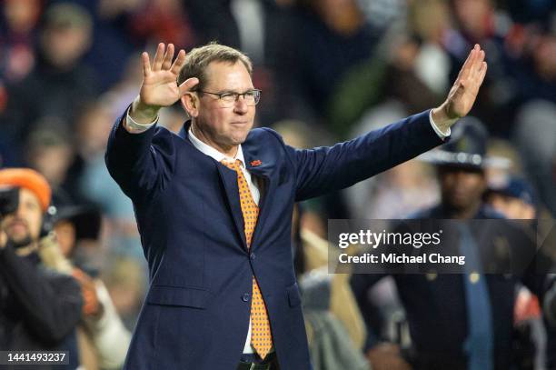 Athletic director John Cohen of the Auburn Tigers during their game against the Texas A&M Aggies at Jordan-Hare Stadium on November 12, 2022 in...