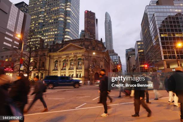 General view of the Hockey Hall of Fame prior to the 2022 Hockey Hall of Fame Induction Ceremony on November 14, 2022 in Toronto, Ontario, Canada.