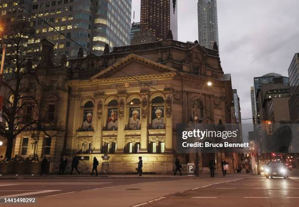 General view of the Hockey Hall of Fame prior to the 2022 Hockey Hall of Fame Induction Ceremony on November 14, 2022 in Toronto, Ontario, Canada.