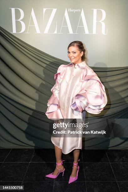 Marlou van Rhijn attends the Harper's Bazaar Women of the Year red carpet at the Posthoornkerk on November 14, 2022 in Amsterdam, Netherlands.