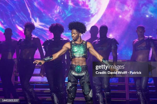 Lil Nas X performs at Le Zenith on November 14, 2022 in Paris, France.