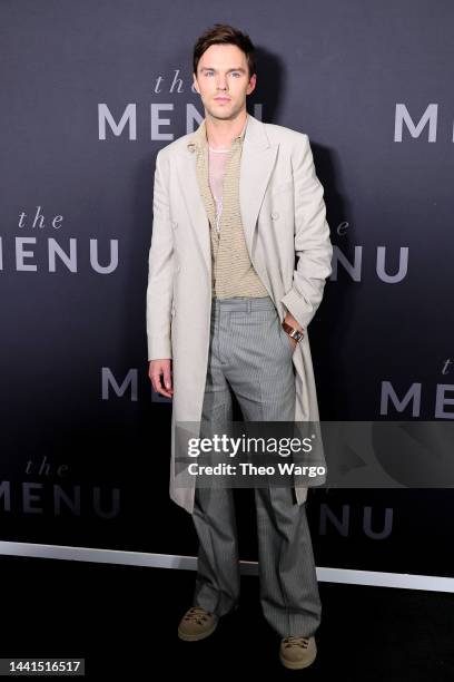 Nicholas Hoult attends "The Menu" New York Premiere at AMC Lincoln Square Theater on November 14, 2022 in New York City.