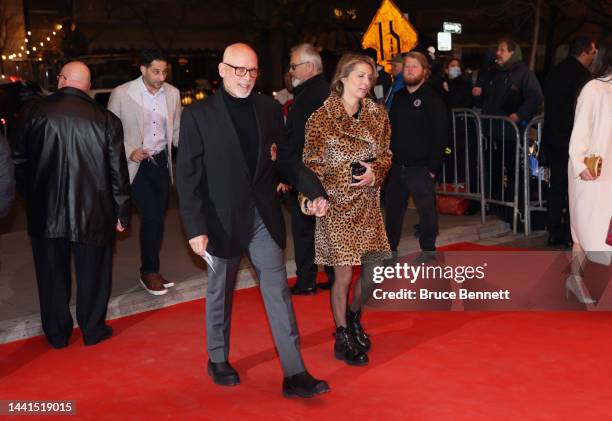 Frank Brown walks the red carpet at Meridian Hall prior to the Hockey Hall Of Fame Induction Ceremony on November 14, 2022 in Toronto, Ontario,...