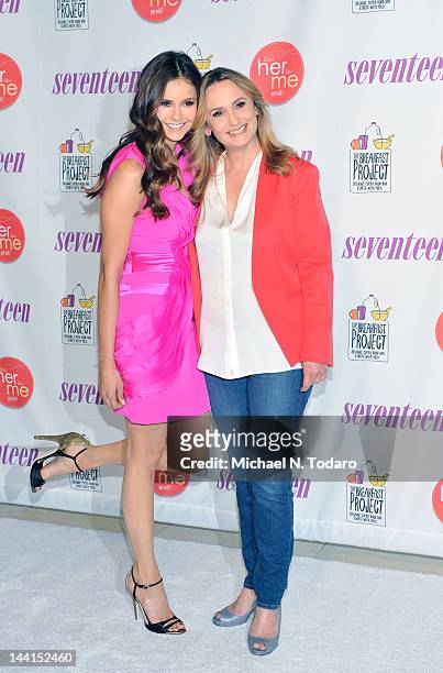 Nina Dobrev and Michaela Constantine attend the event where she launches "like her, like me" and searches for the next mother - daughter Milk...