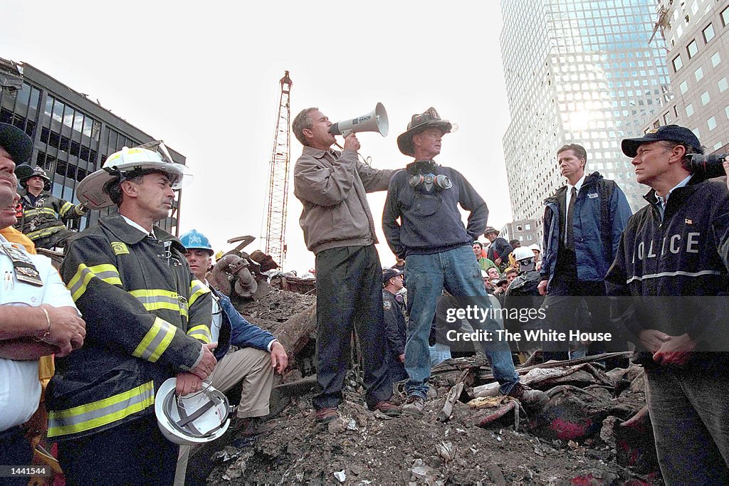 Bush Speaks At Ground Zero