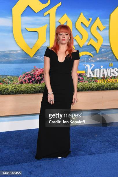 Natasha Lyonne attends the premiere of "Glass Onion: A Knives Out Mystery" at Academy Museum of Motion Pictures on November 14, 2022 in Los Angeles,...