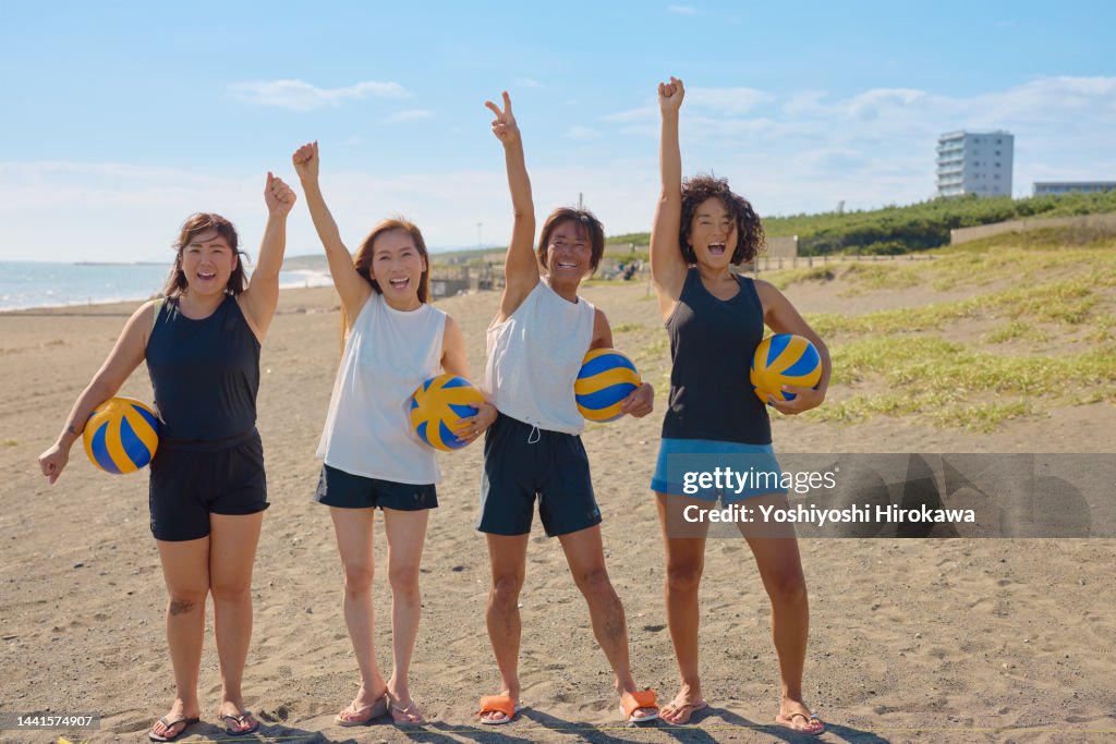 Healthy mother surfer woman victory with glee