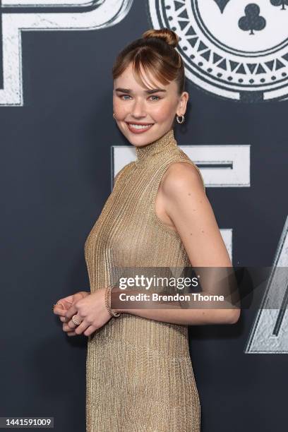 Gabriella Brooks attends the Australian Premiere of Poker Face at Hoyts Entertainment Quarter on November 15, 2022 in Sydney, Australia.