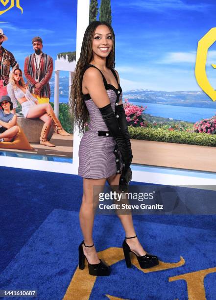 Corinne Foxx arrives at the Premiere Of "Glass Onion: A Knives Out Mystery" at Academy Museum of Motion Pictures on November 14, 2022 in Los Angeles,...