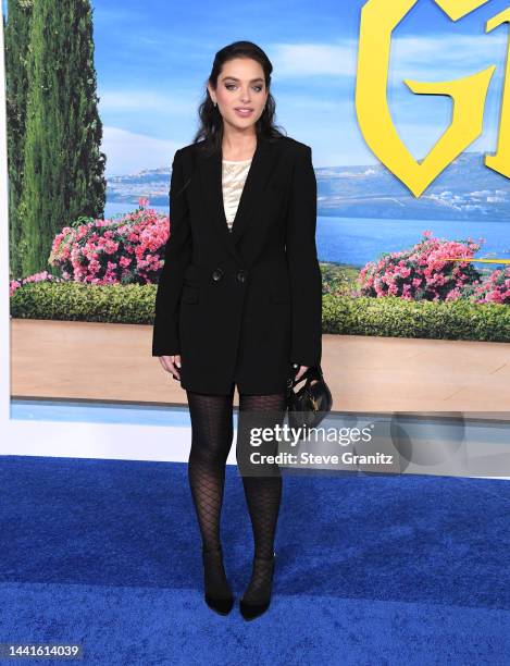 Odeya Rusharrives at the Premiere Of "Glass Onion: A Knives Out Mystery" at Academy Museum of Motion Pictures on November 14, 2022 in Los Angeles,...