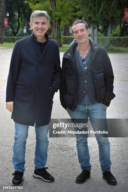 Italian actors Salvatore Ficarra and Valentino Picone attend the photocall of the film Spaccaossa. Rome , November 14th, 2022