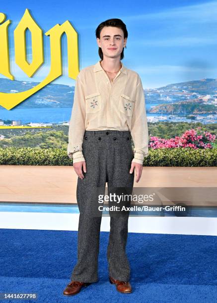 Jaeden Martell attends the Premiere of "Glass Onion: A Knives Out Mystery" at Academy Museum of Motion Pictures on November 14, 2022 in Los Angeles,...