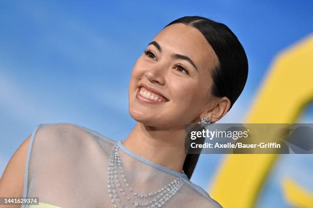 Jessica Henwick attends the Premiere of "Glass Onion: A Knives Out Mystery" at Academy Museum of Motion Pictures on November 14, 2022 in Los Angeles,...