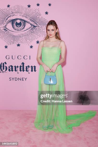 Olivia De Jonge attends the opening of the Gucci Garden Archetypes exhibition at Powerhouse Museum on November 15, 2022 in Sydney, Australia.