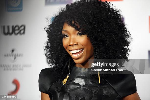 Brandy Norwood arrives at the NARM Music Biz Awards Dinner Party held at the Hyatt Regency Century Plaza on May 10, 2012 in Century City, California.