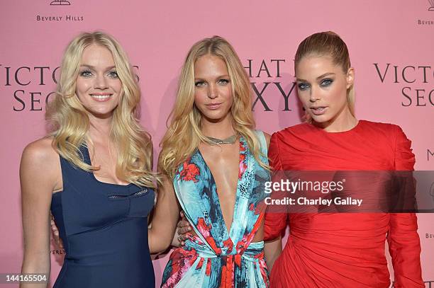 Victoria's Secret Angels Lindsay Ellingson, Erin Heatherton and Doutzen Kroes attend the Victoria's Secret What Is Sexy? Party at Mr. C Beverly Hills...