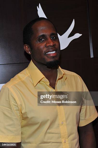 Olympic Gold Medalist Dwight Phillips attends the Welcome to Hotel Noir event at W Hotel, Buckhead on May 10, 2012 in Atlanta, Georgia.