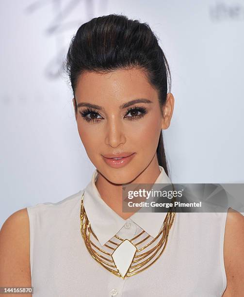 Kim Kardashian visits The Bay Queen Street celebrating the Canadian debut of her jewellery line Belle Noel on May 10, 2012 in Toronto, Canada.