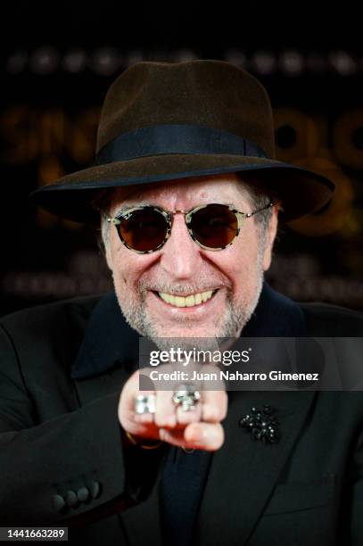 Joaquin Sabina attends the film photocall of "Sintiendolo Mucho" at Hotel URSO on November 15, 2022 in Madrid, Spain.