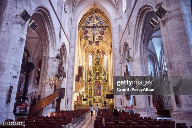 church of st. catherine at kazimierz the former jewish district - chandelier icon stock pictures, royalty-free photos & images