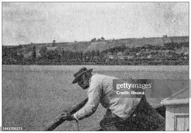 antique image: navigation of the river loire - loire valley 幅插畫檔、美工圖案、卡通及圖標