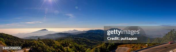 doi inthanon national park viewpoint at sunrise time,chiang mai, thailand - chiang mai stock pictures, royalty-free photos & images