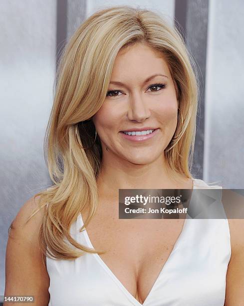 Jackie Johnson arrives at the Los Angeles Premiere "Battleship" at the Nokia Theatre L.A. Live on May 10, 2012 in Los Angeles, California.