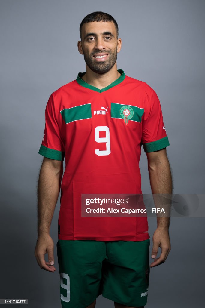 Hamdallah Abderrazak Hamdallah of Morocco poses during the official FIFA World ...