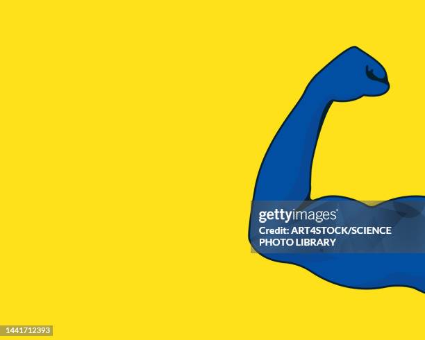 strength, conceptual illustration - bicep stock illustrations