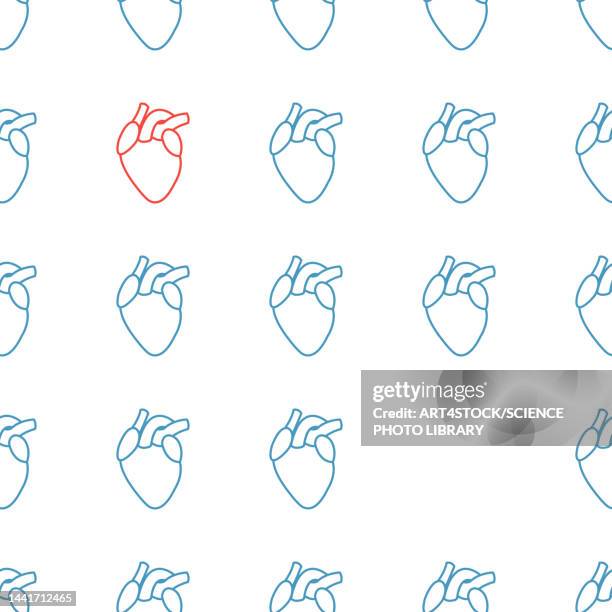 coronary artery disease, conceptual illustration - acute angle stock pictures, royalty-free photos & images