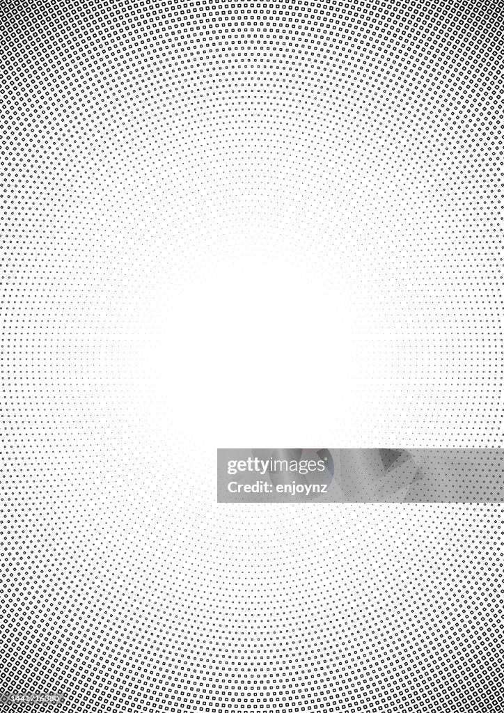 Black Radiating Pattern Half Tone Radiating Black Dots Gradient On White Background High-Res ...