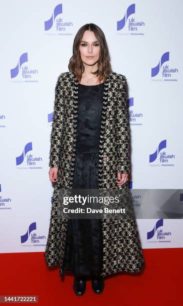 Keira Knightley attends a screening of "Charlotte" during the UK Jewish Film Festival at The Curzon Mayfair on November 15, 2022 in London, England.