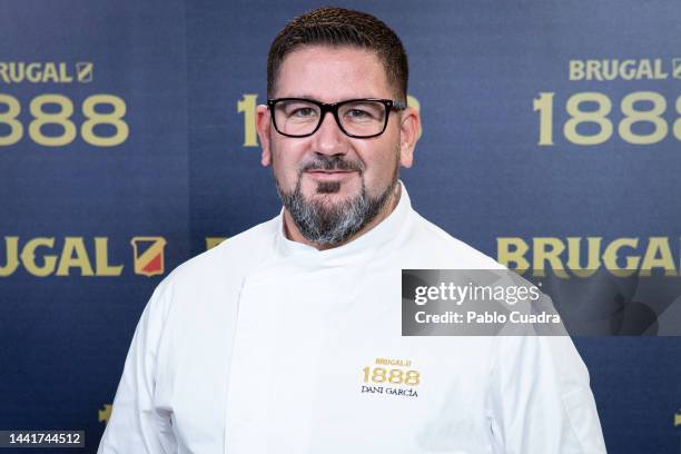 Spanish Chef Dani Garcia attends the "Brugal 1888: El Ron Gastronomico" Presentation at Sala Sol Four Seasons Hotel Madrid on November 15, 2022 in...