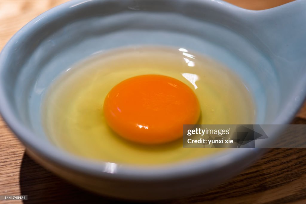Sterile eggs on a plate