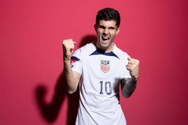 Christian Pulisic of United States poses during the official FIFA World Cup Qatar 2022 portrait session at on November 15, 2022 in Doha, Qatar.